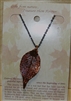 Copper Evergreen Leaf Necklace