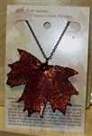 Copper Sugar Maple Leaf Necklace