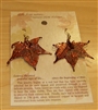 Copper Sugar Maple Leaf Earrings