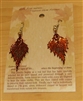 Copper Birch Leaf Earrings