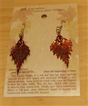 Copper Birch Leaf Earrings