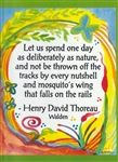 Heartful Art Medium Poster - Thoreau Quote: "Every nutshell and mosquito's wing"