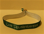 "Live Deliberately" Thoreau Quote Cloth Wristband