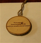 "Pursue some path" Hand-Burned Wood Ornament