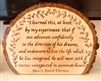 "Advance Confidently" Hand-Burned Wood Shelf-Sitter