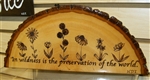 "In Wildness is the preservation of the world" Hand-Burned Wood Shelf-Sitter