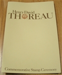 1967 Henry David Thoreau Commemorative Stamp Ceremony Brochure
