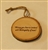 "Always you have to contend with the stupidity of men" Hand-Burned Wood Ornament