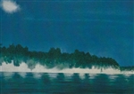 Moon Over Walden Pond Postcard - Susan McAllister