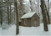 Winter View of the Replica of Thoreau's House at Walden Postcard - Richard Smith