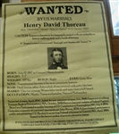 WANTED by U.S. Marshalls: Henry David Thoreau (poster)