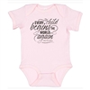 Infant Onesie (pink) with Thoreau "Child" Quote