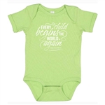 Infant Onesie (green) with Thoreau Quote