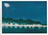 Moon Over Walden Pond Note Card - Susan McAllister