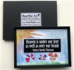 Heartful Art Magnet - Thoreau Quote: "Heaven is under our feet as well as over our heads"