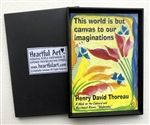 Heartful Art Magnet - Thoreau Quote: "This world is but canvas to our imaginations"