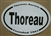 Thoreau oval bumper sticker