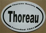 Thoreau oval bumper sticker