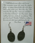 Pewter Earrings: Well behaved women rarely make history