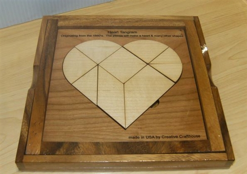 Wooden shop heart puzzle