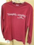 "Simplify, Simplify" Long-sleeved Shirt with Thoreau Quote