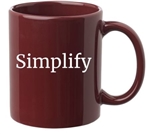 Maroon "Simplify" Mug