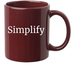 Maroon "Simplify" Mug