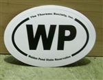 WP Walden Pond oval bumper sticker (Small)