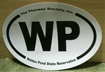WP Walden Pond oval bumper sticker (Large)