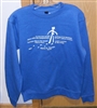 Different Drummer Crew-Cut Sweatshirt with Thoreau Quote (Blue)