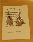 Gold Oak Leaf Earrings