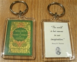 "Walden" Lucite Key Chain with Thoreau Quote