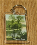 Walden Pond Lucite Key Chain with Thoreau Quote