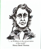 Henry David Thoreau Portrait Note Card - Marianne Orlando