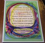 Heartful Art Medium Poster - Thoreau Quote: "I learned this, at least" (purple)